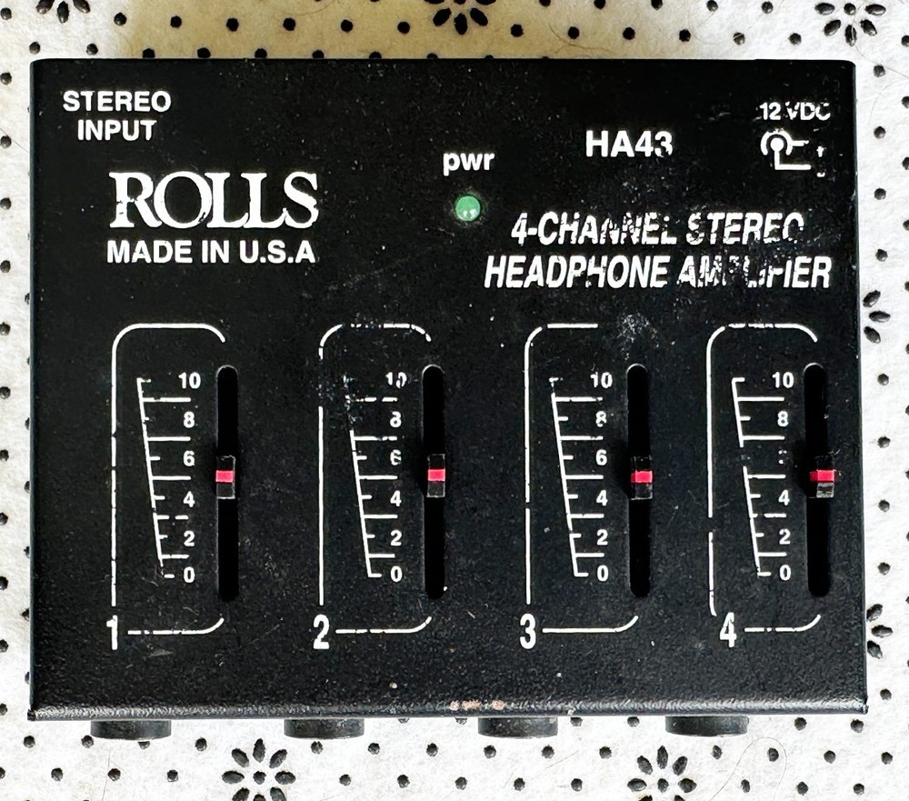 Rolls HA43 Pro 4-Channel Studio Reference Headphone Amplifier -Working Condition