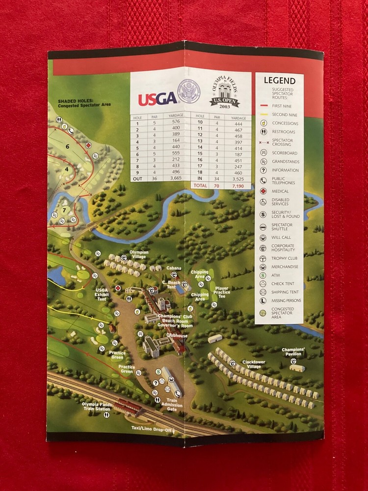 2003 PGA U.S. Open tournament program & Pairing Guide / Olympia Fields / Furyk