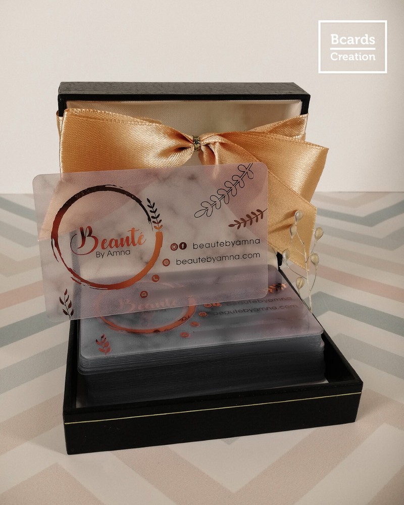 Full color transparent plastic cards. Premium plastic quality