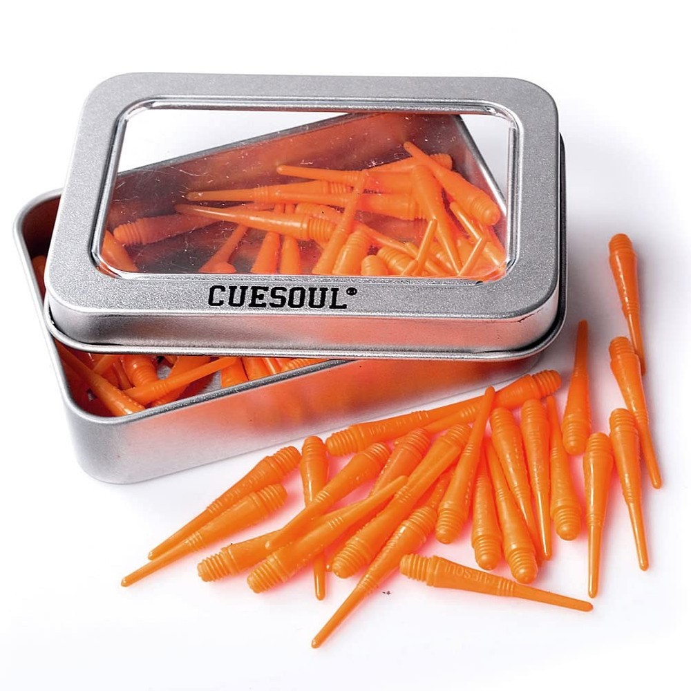 Orange Soft Tip Points 100 Pieces for Soft Tip Darts