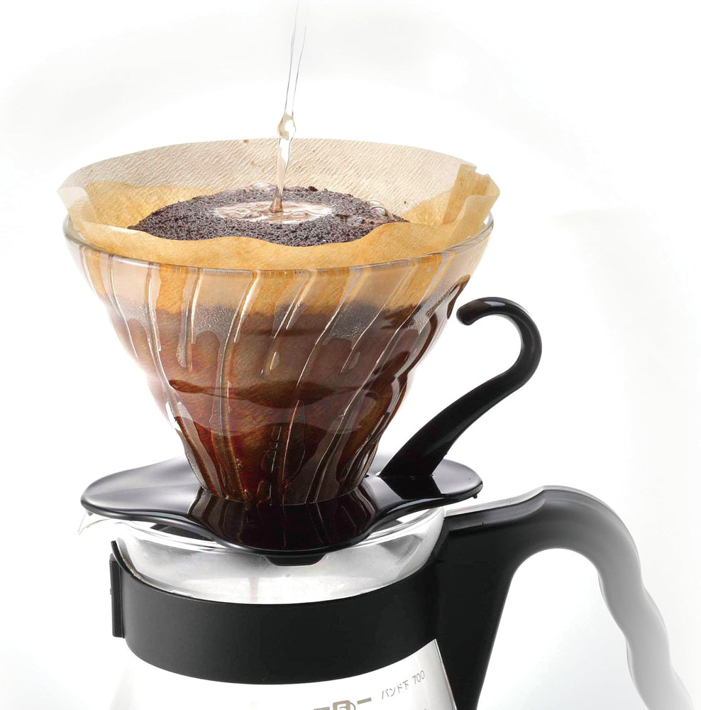 V60 Glass Coffee Dripper, Size 02, Black