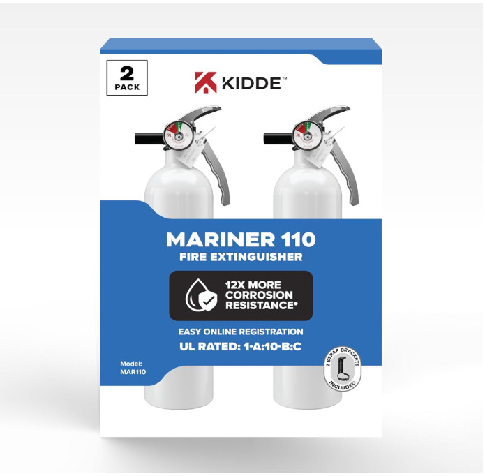 2 Pack Kidde Boat Fire Extinguishers, Single-Use 1A10BC, Reliable Safety