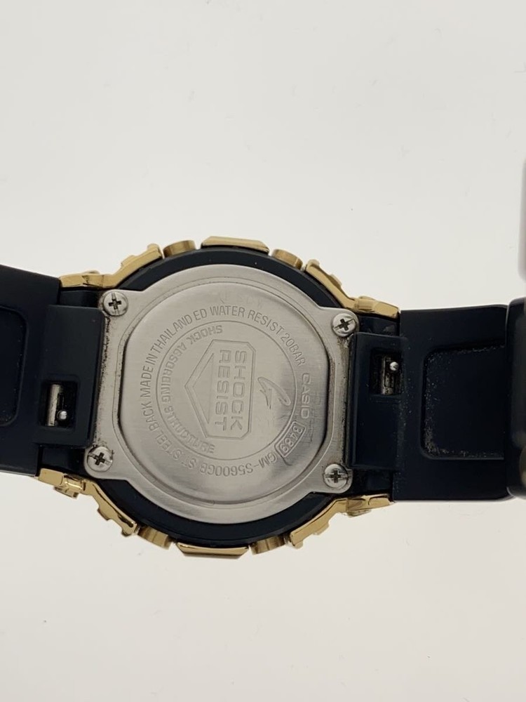 CASIO Quartz Watch G SHOCK Digital Leather BLK BLK SS