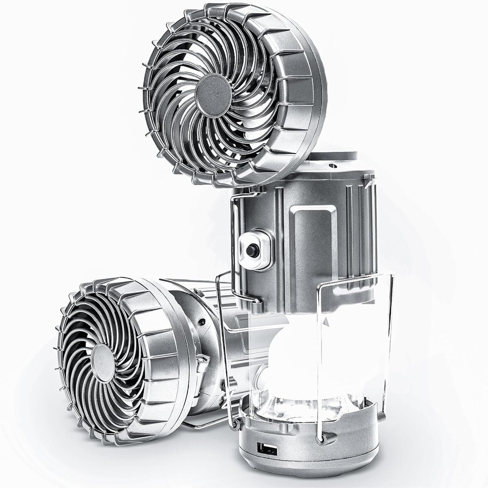 Solar Lantern Camping Light Fan Rechargeable