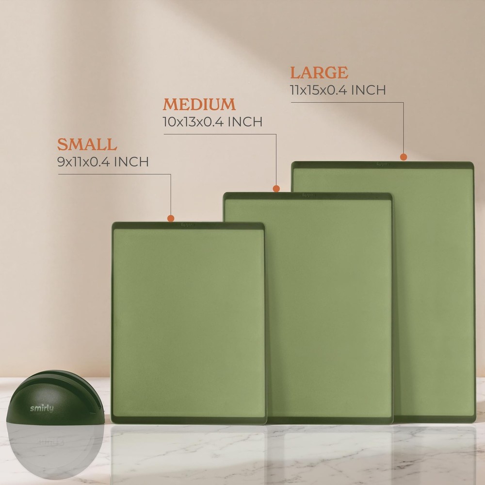 Plastic Cutting Board Set With Holder, Dishwasher Safe Plastic Cutting Boards...