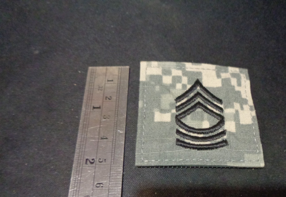 ACU E8 MASTER SERGEANT MSG Rank Patch Hook Fastener 2” X2” US Army NEW