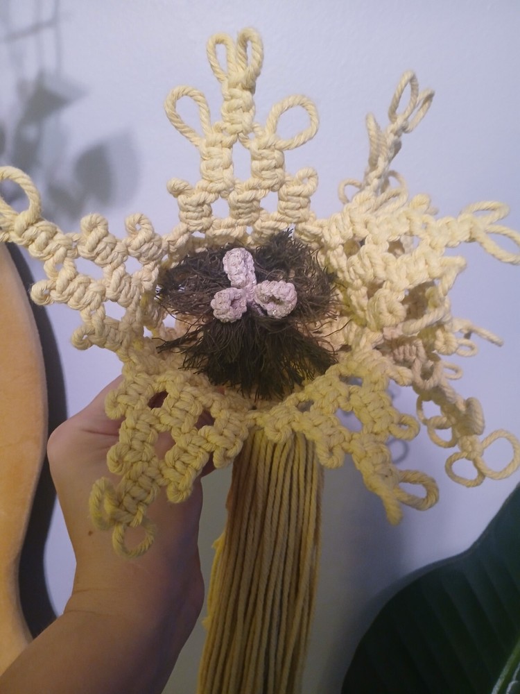 Macrame Yellow Flowers