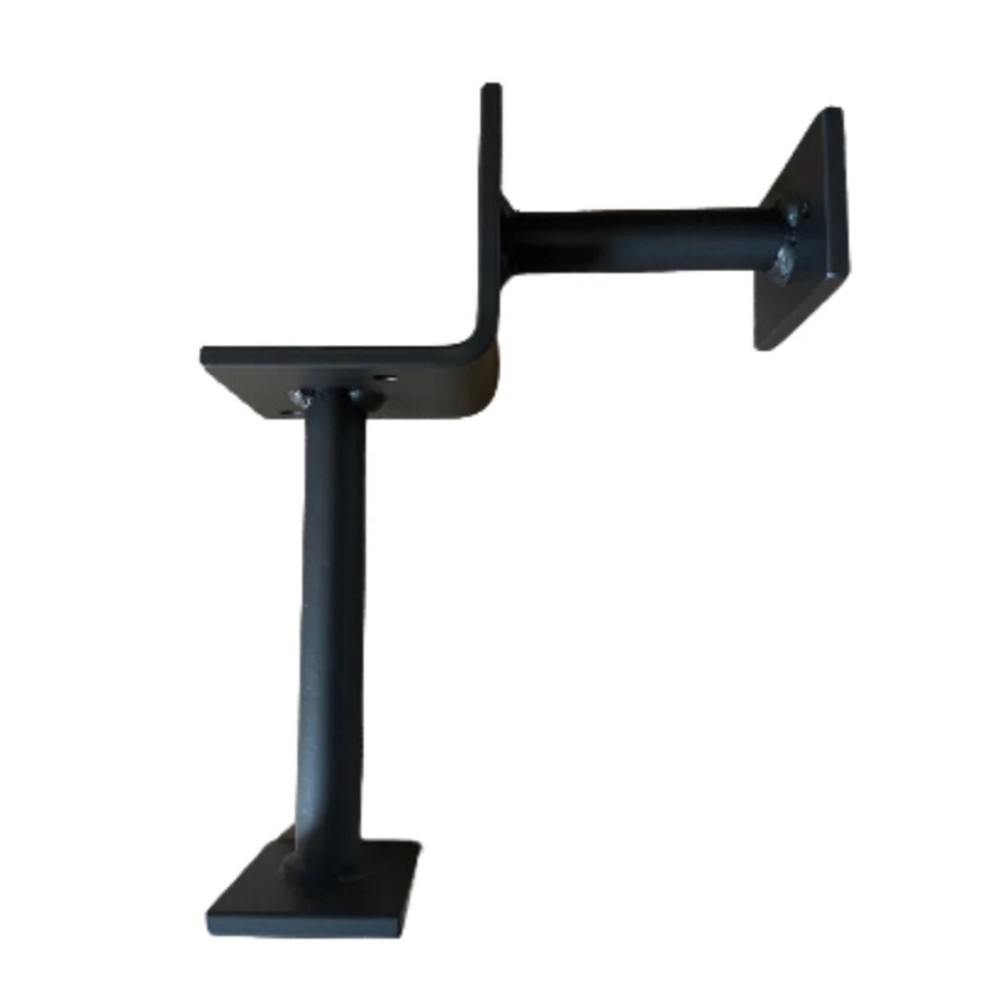 Industrial Iron Foot Rail Support Bracket – Black Finish, Easy Install