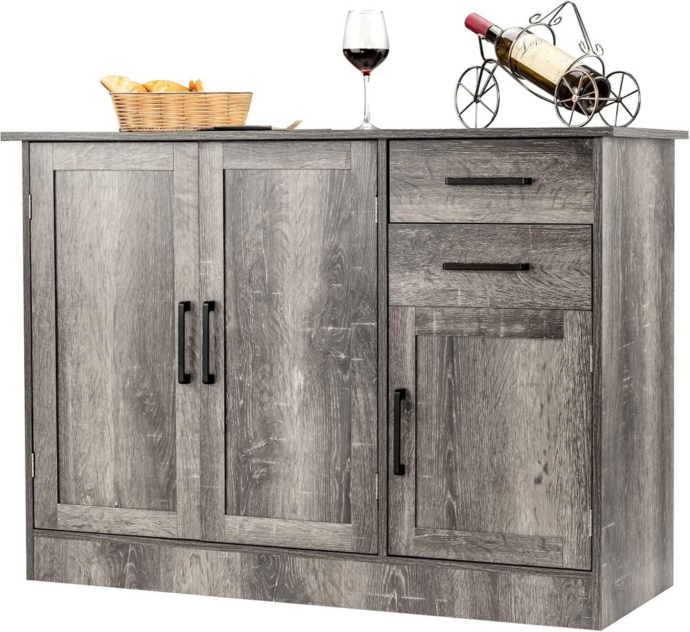 Buffet Server Sideboard Storage Cabinet Console Table Utensils Organizer Kitc...