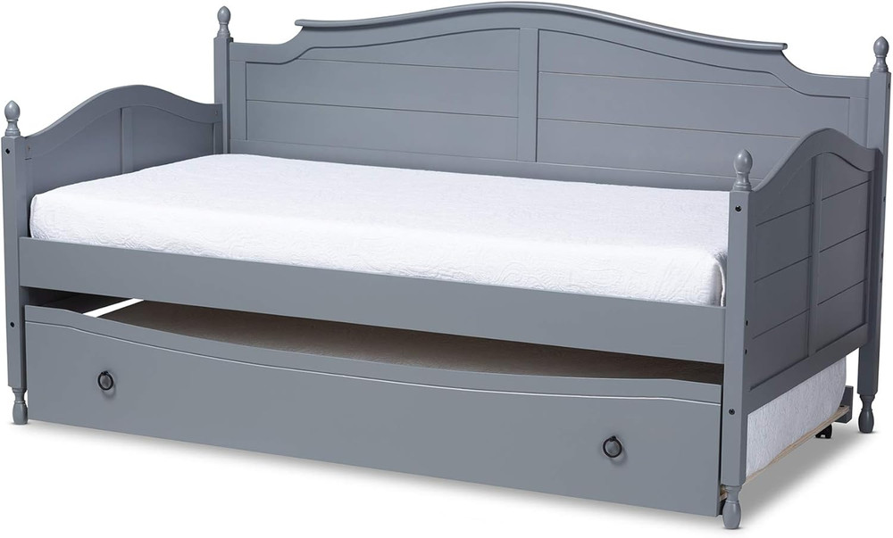 Stylish Grey Single Daybed for Comfortable Sleeping and Relaxing
