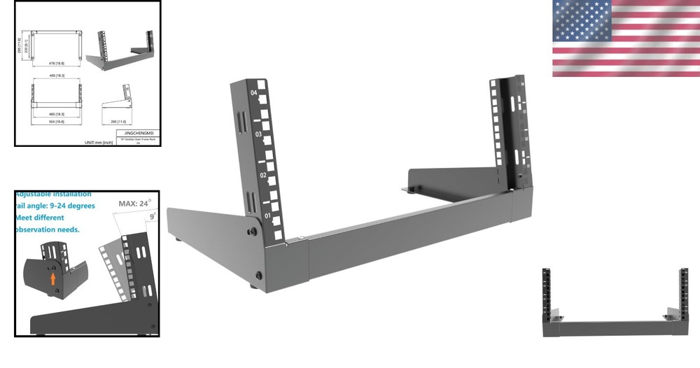Non-Slip 4U Desktop Rack - Secure and Durable Frame for Networking Equipment