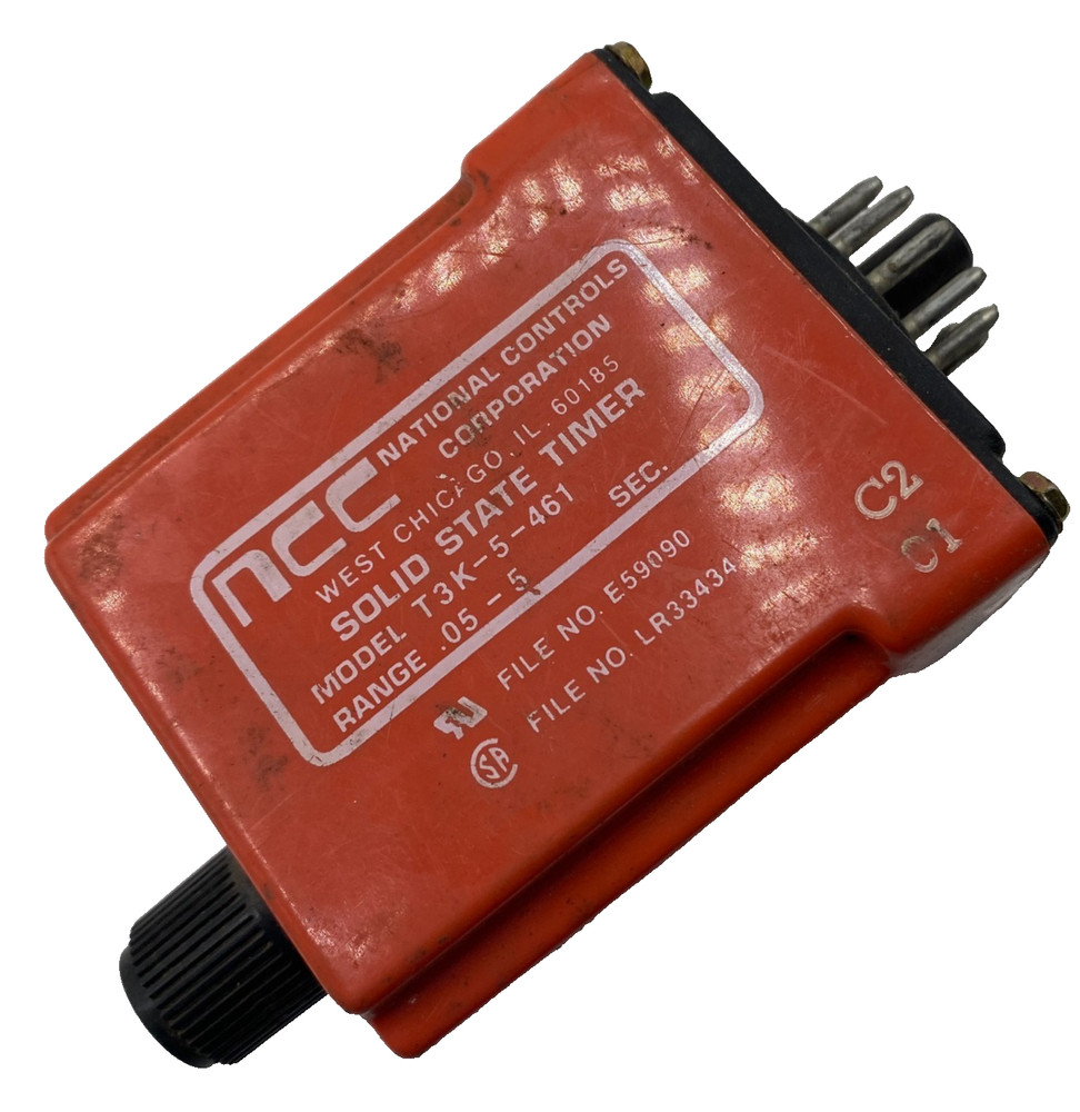 NCC Model T3K-5-461 Solid State Timer Relay Range .05-5 National Controls 🎯