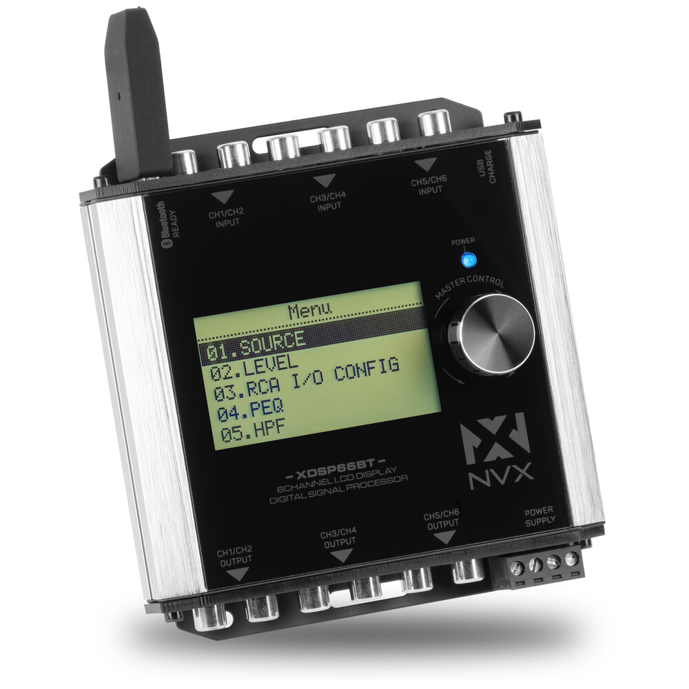 NVX XDSP66BT BLUETOOTH 15 Band Parametric EQ Digital Signal Processor (DSP)