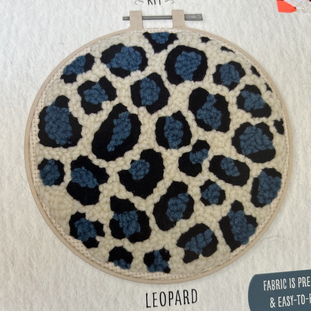 Needle Creations Punch Needle Kit “Leopard” Beginner Embroidery Kit