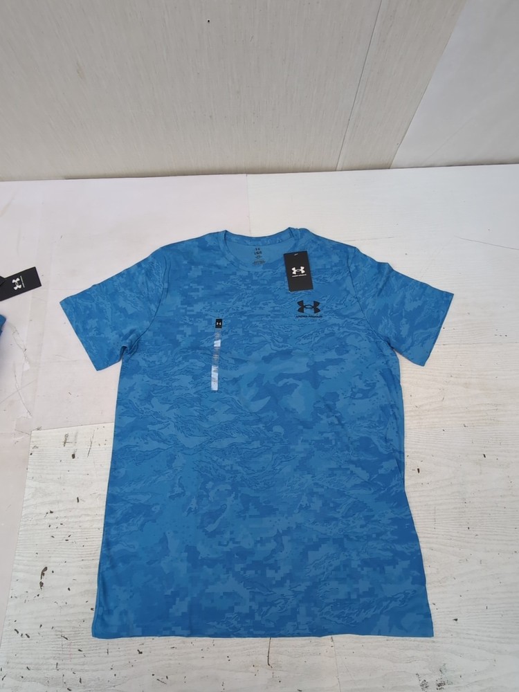 Under Armour Men's ABC Camo Tee Size Lg Ether Blue GL22