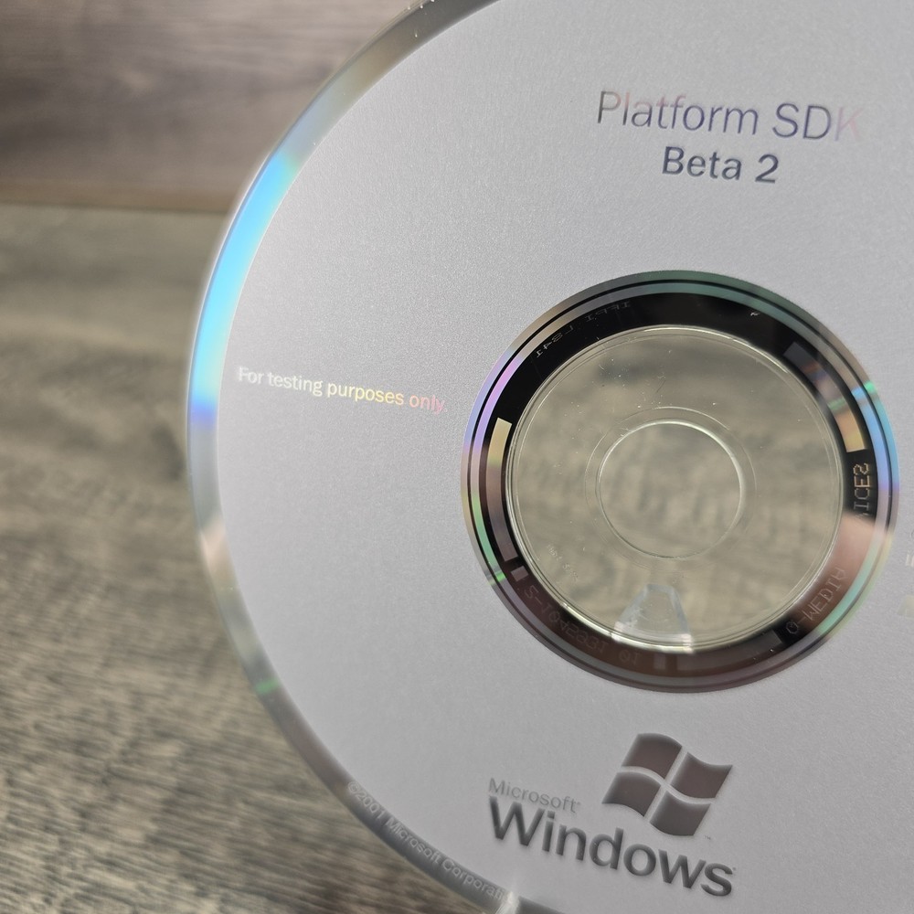 2001 Windows Platform SDK Beta 2 CD Disc - Excellent Condition