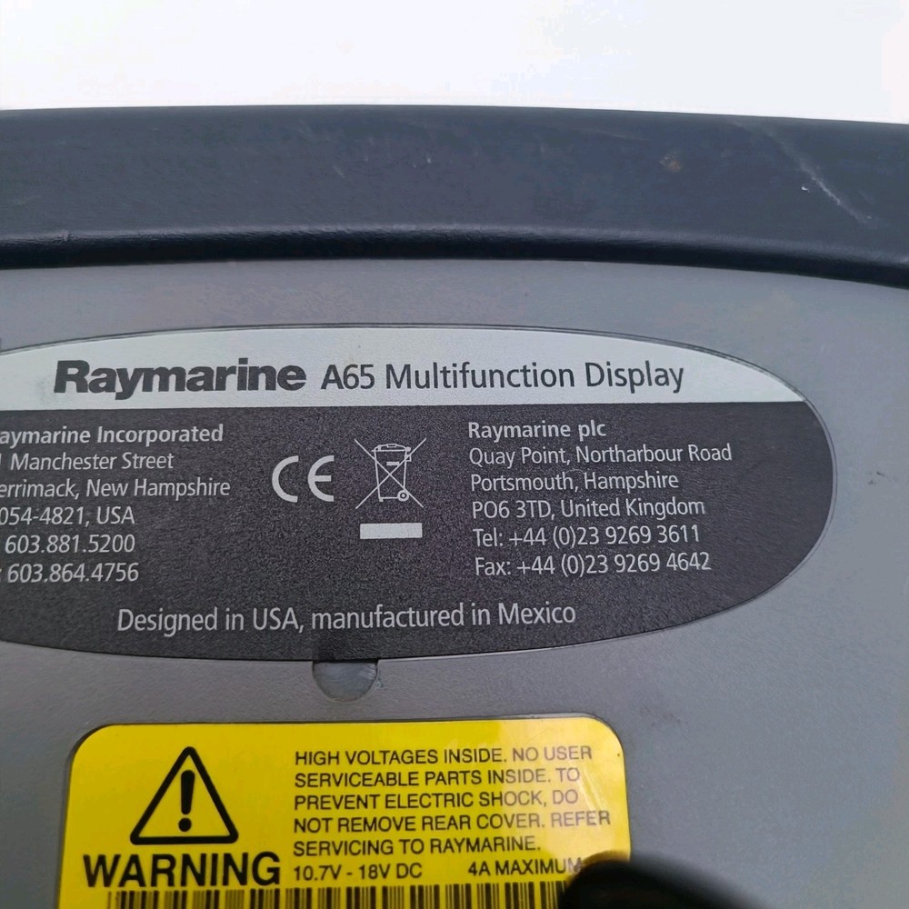 Raymarine A65 Multi Function Display Chartplotter Sonar Color