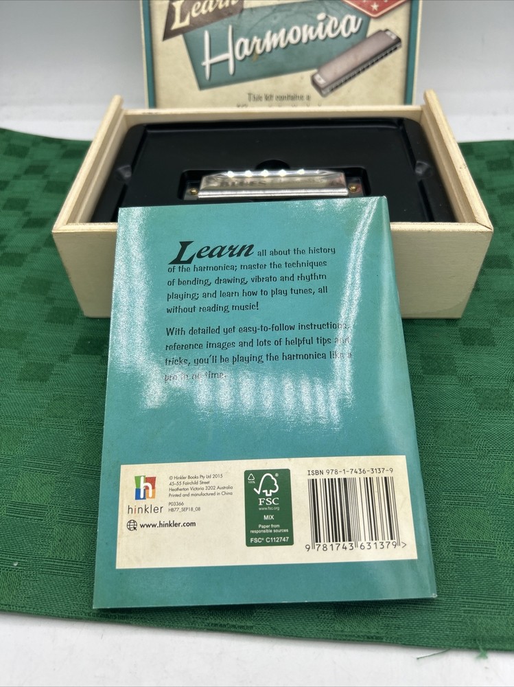 Learn Harmonica Learning Kit Retro Wooden Box 2014 Genuine Quality