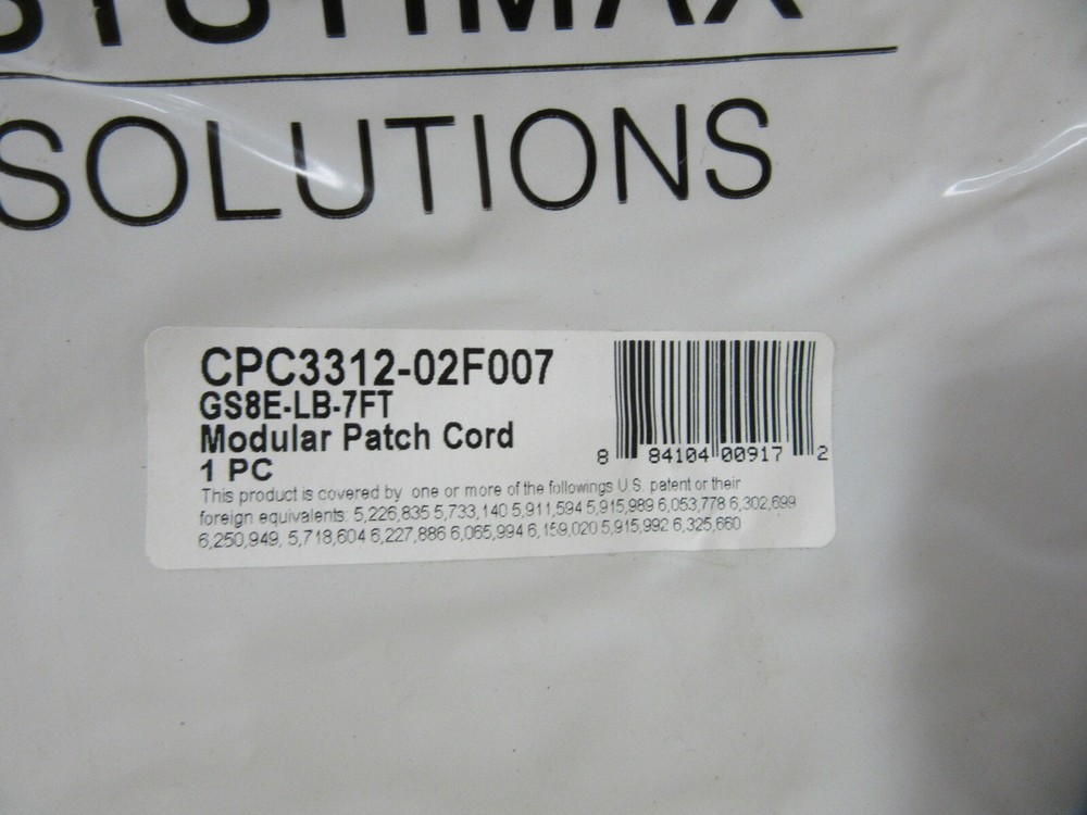 CommScope CPC3312-02F007 Module Patch Cord GS8E-LB-7FT NEW!!!