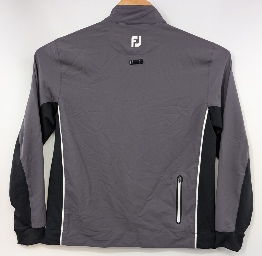 FootJoy Golf Quarter Zip Performance Pullover Medium Men's Gray Black Active
