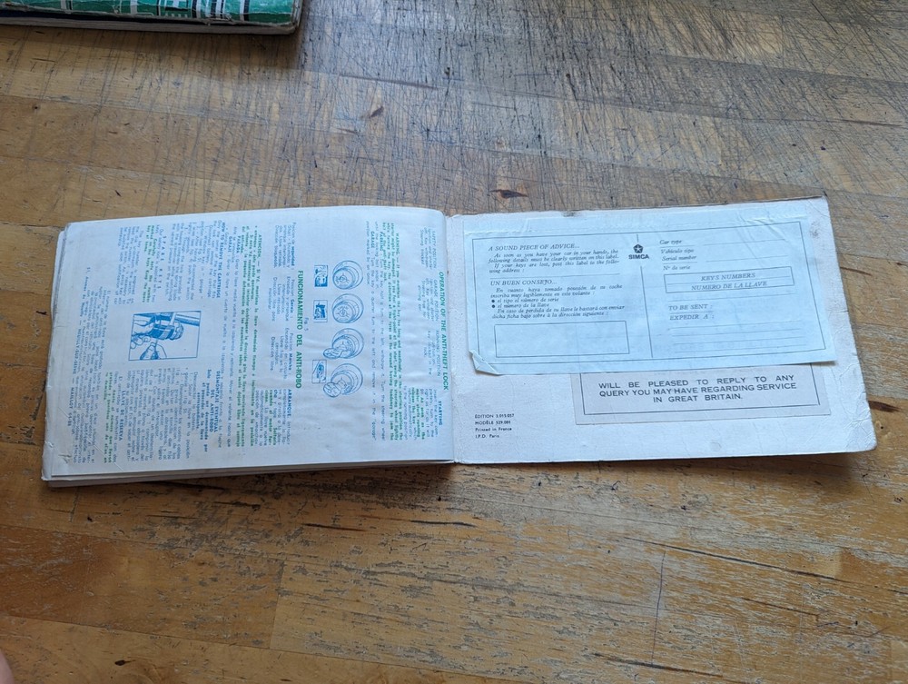 Simca 1301 & 1501 Handbook