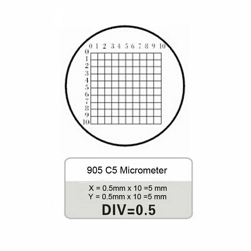 DIV 0.5MM C5 Grid Cell Value Scale Microscope Micrometer