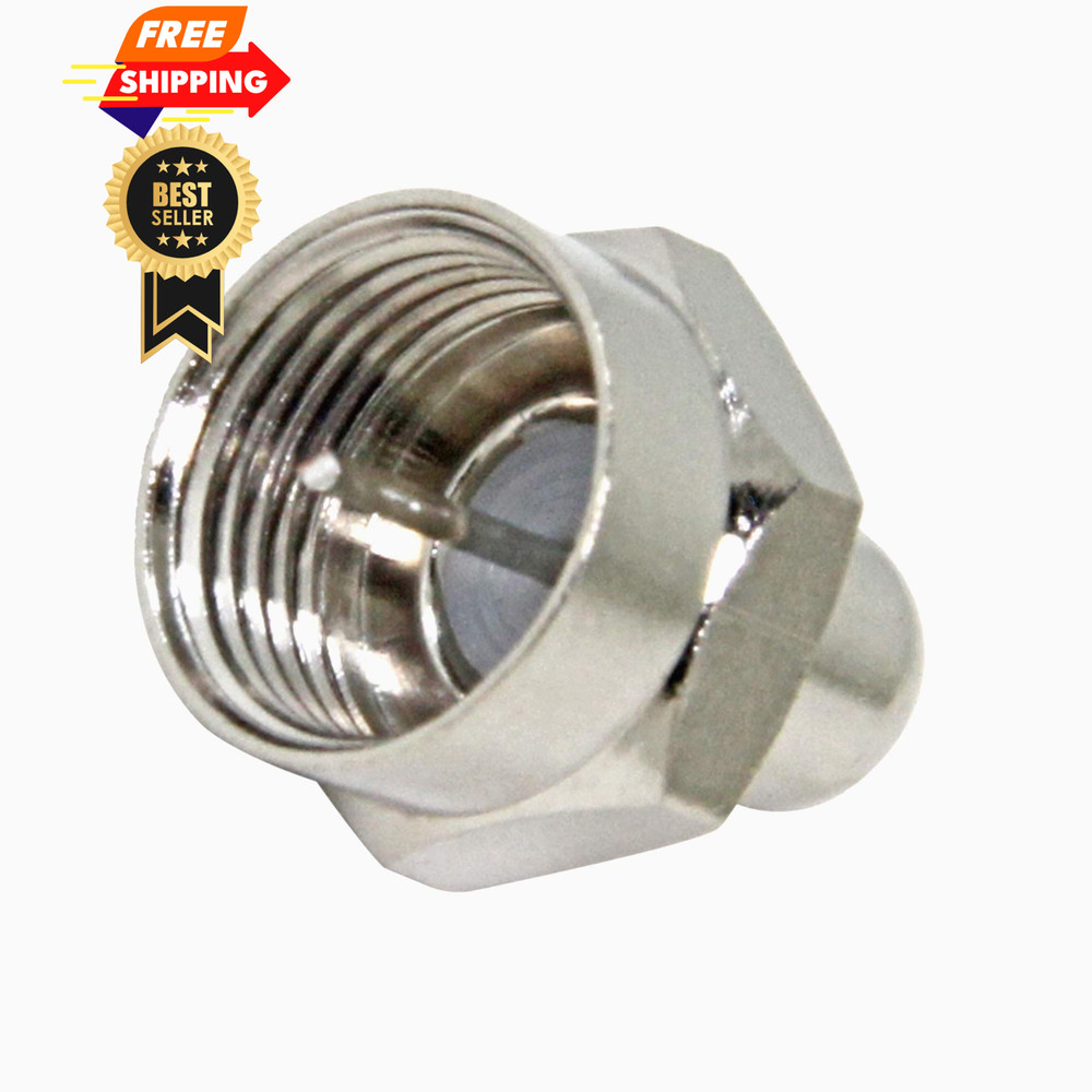 RFAdapter Coax Cap Cover, 75 Ohm Terminator, 10 Pack, 10-Pack, Silver