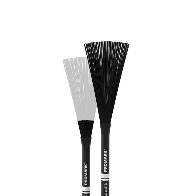 ProMark Heavy Nylon Brushes 2B Black, Pair, PMNB2B