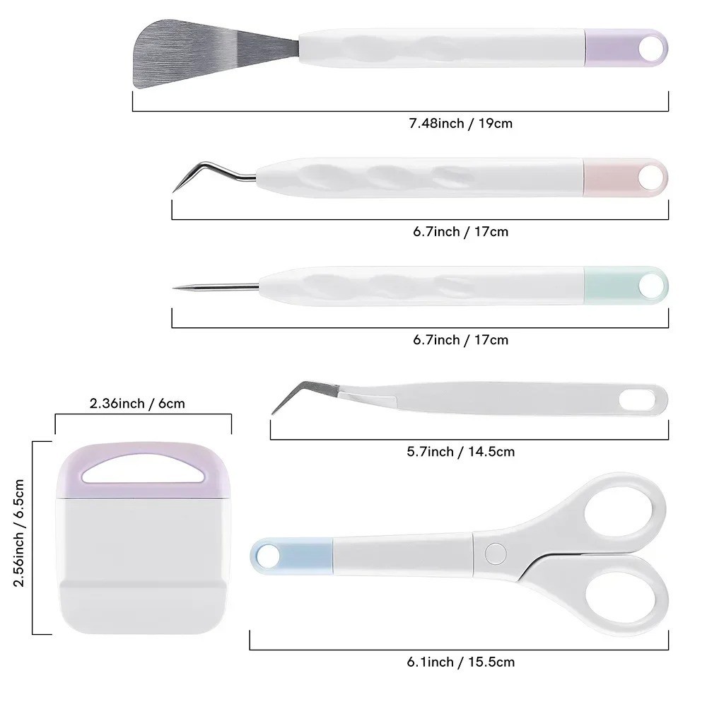 6 PCS Basic Weeding Tools Set for Vinyl, Cricut, Precision Craft Vinyl Tool Kit