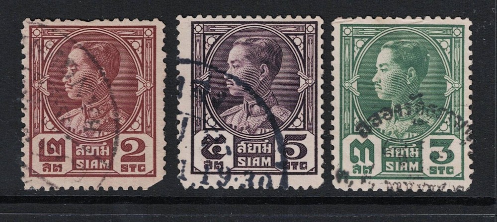 Thailand 3 1928 Series Cancel Variations - S21158