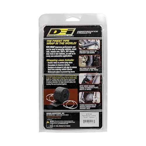 010123 2" x 25' Pipe Wrap Kit with 4 Locking Ties - Titanium