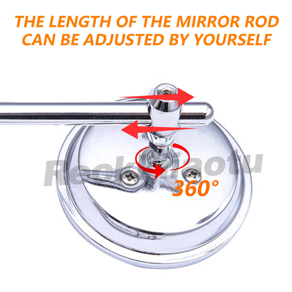 Chrome Motorcycle Wing Rearview Side Mirror For Hard Candy Custom FXS