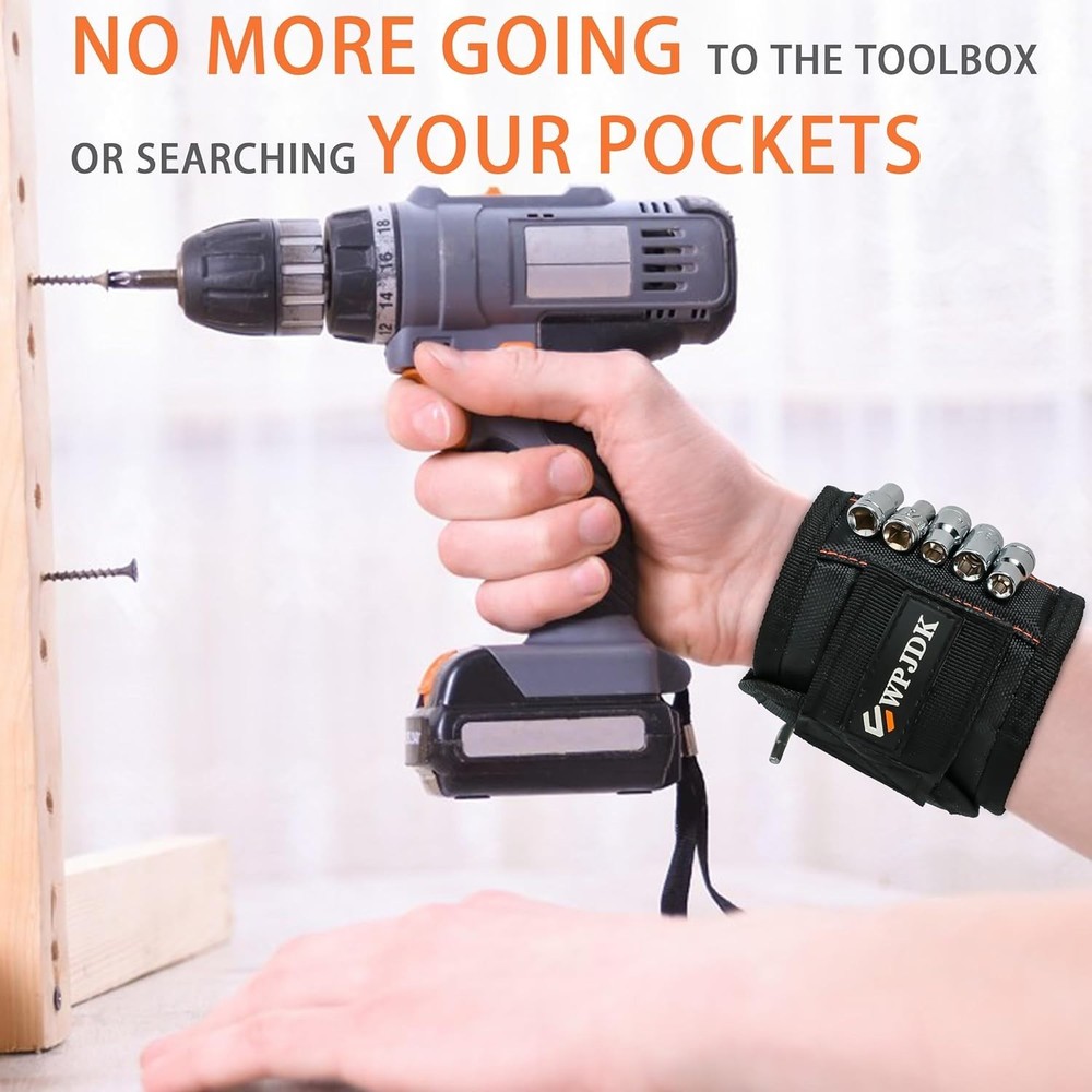 Adjustable Magnetic Tool Wristband - Comfortable for DIY Enthusiasts
