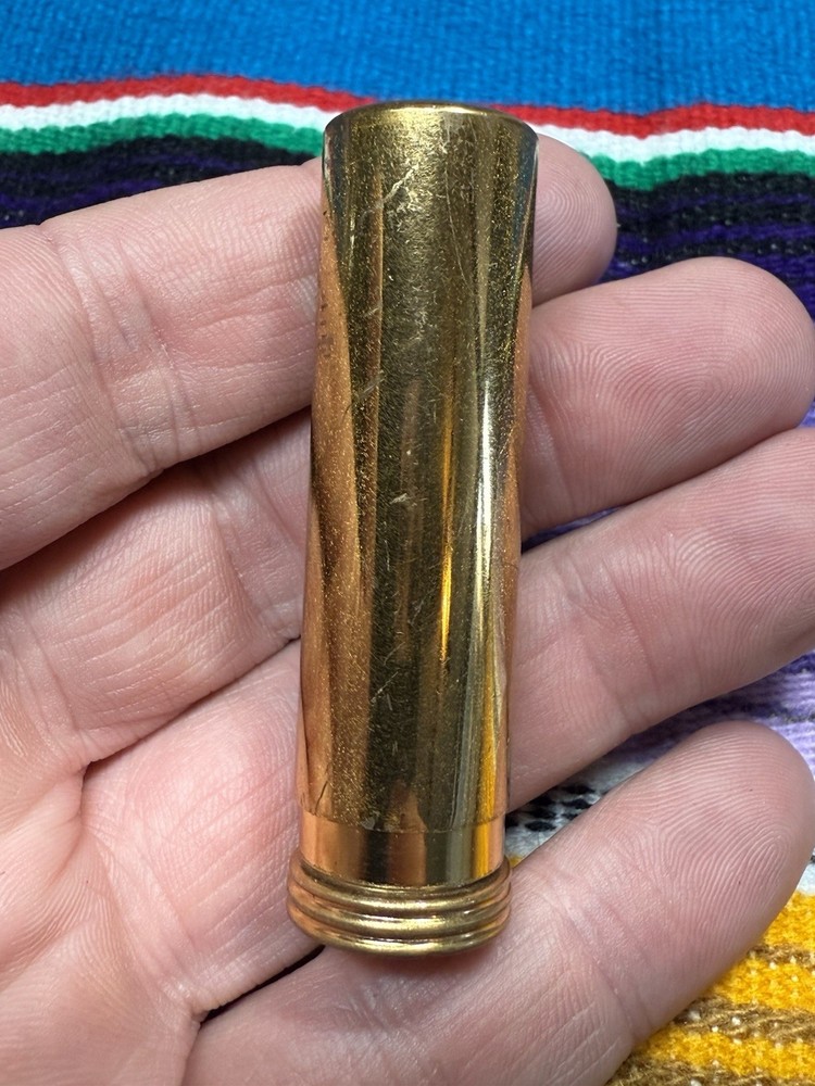 Vtg Gold Tone Max Factor Retractable Brush
