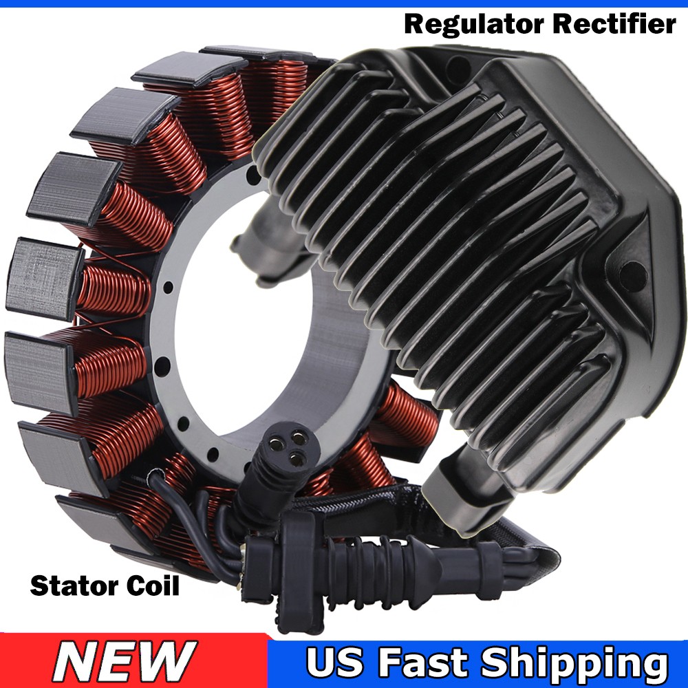 Stator Coil w/ Voltage Regulator Rectifier For Harley Dyna 2008-2014 2015 2016