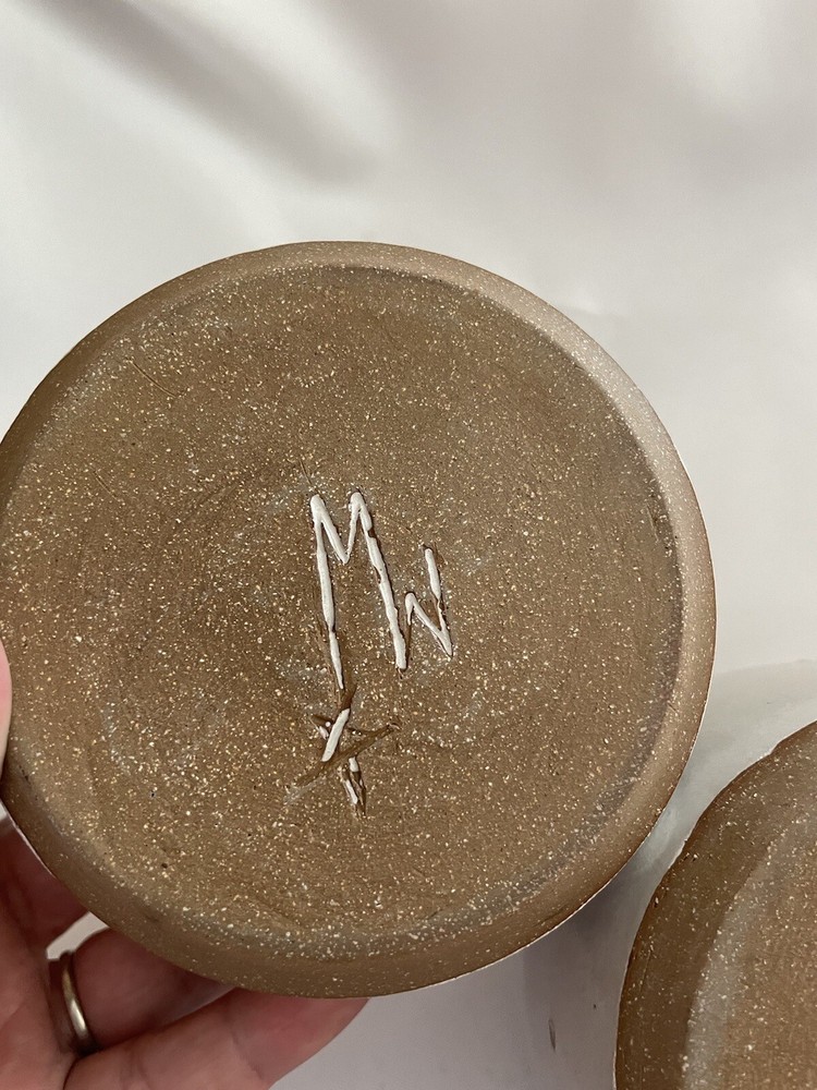 Studio Art Pottery Divided Dish Signed