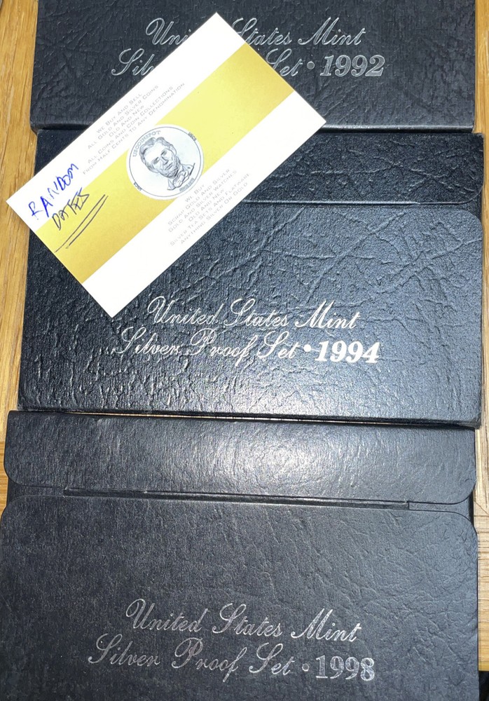 Random Date proof US Silver proofset with orig box &/or certificate authenticity