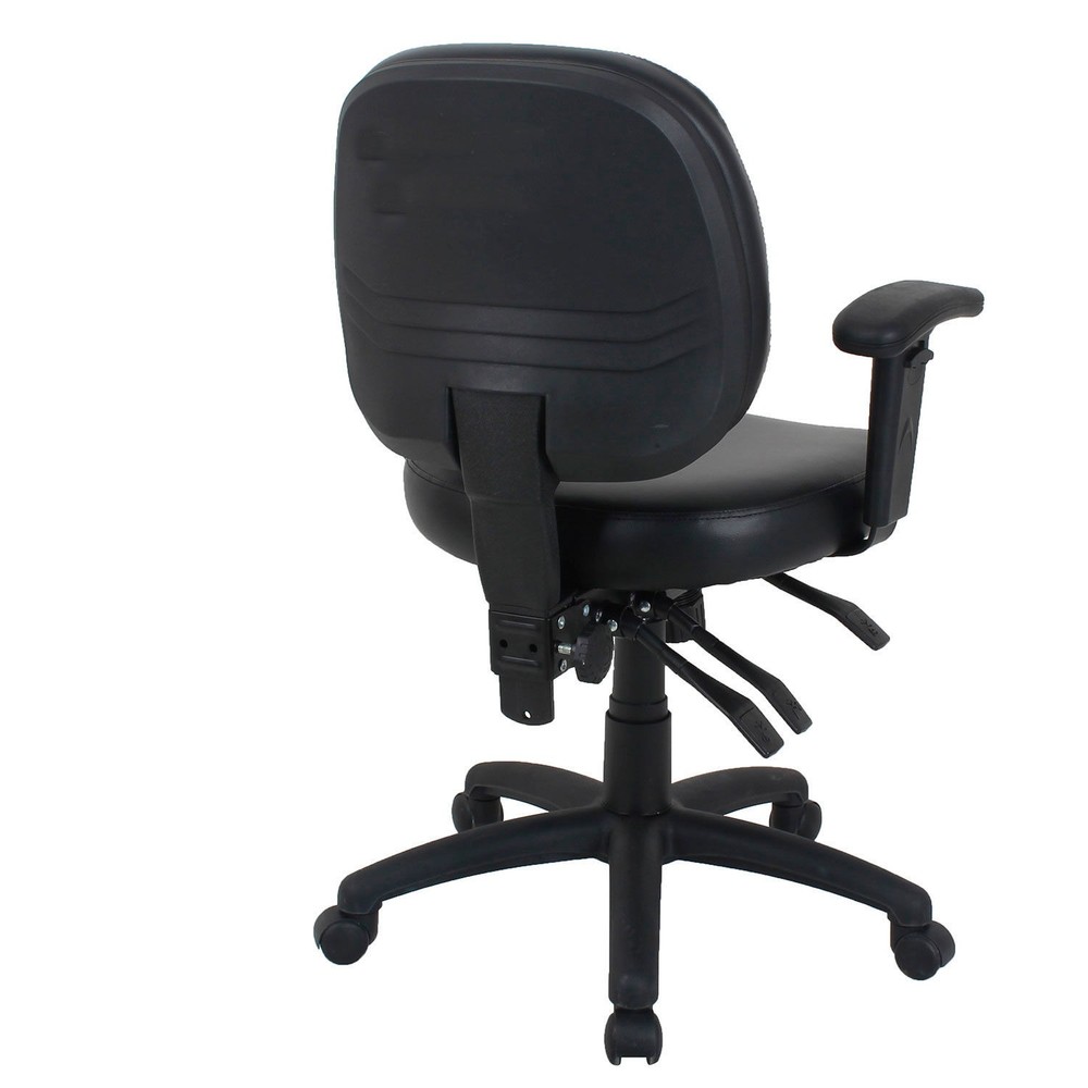 Mid Back 24/7 Antimicrobial Task Chair Vinyl Black