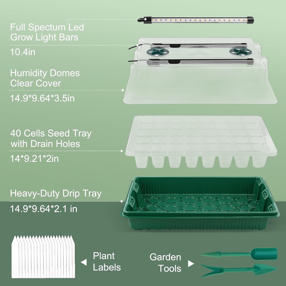 Eco-Friendly Seed Starter Kit with Adjustable Lights for Thriving Indoor Plants