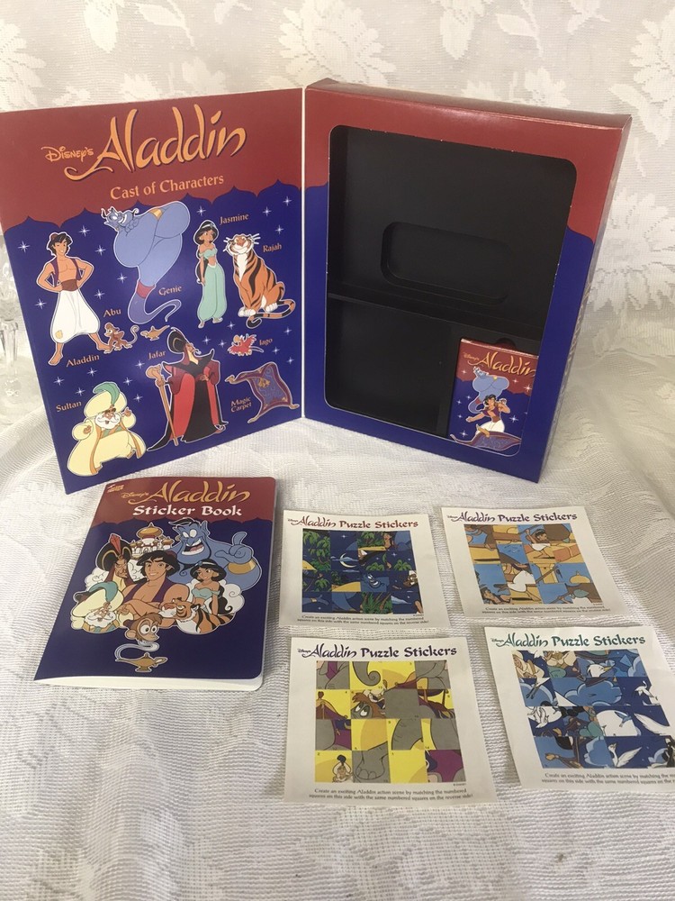 Disney's Aladdin Stickers OPENED- two sticker sheets missing