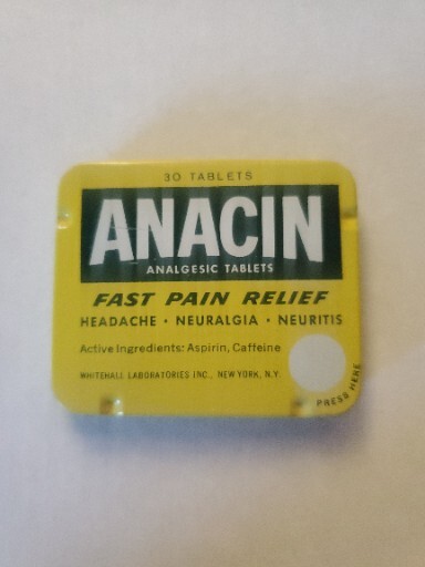 Anacin Aspirin Pill Tin (Large 30 Count)