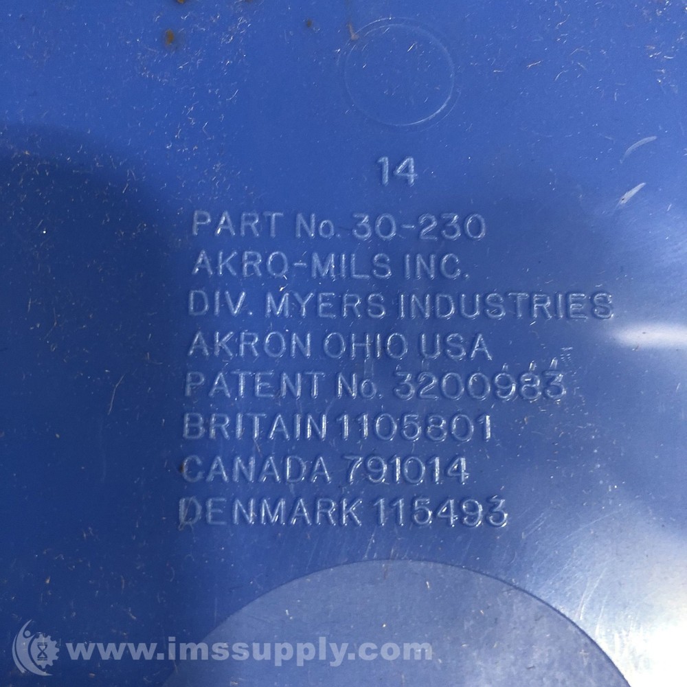 Akro Mils 30-230 Blue Storage Bin USIP
