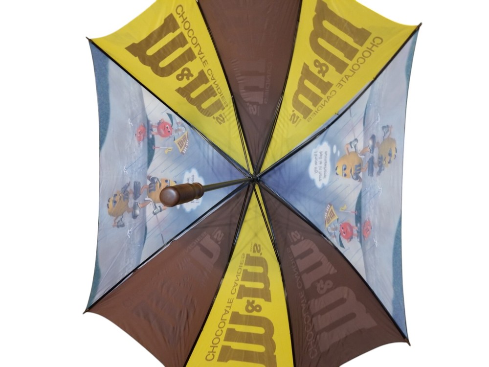 Collectable M & M Candy Umbrella Unique Oval Shape " Golf "