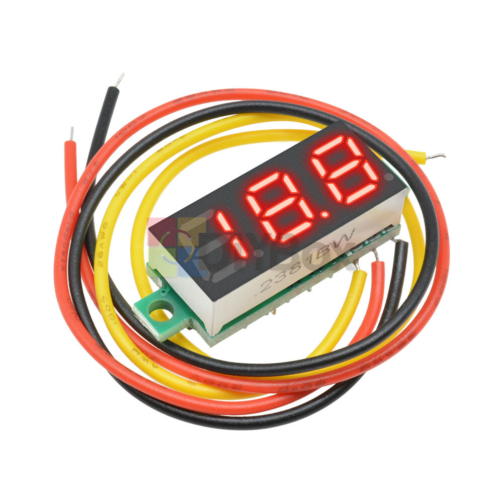 5Pcs 0.28" Red LED DC0-100V Voltmeter Digital Display Voltage VOLT METER 12V 24V