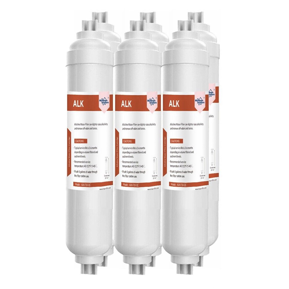 6 Pack Alkaline Water Filter pH+ Mineral Filter Replacement Under Sink RO System
