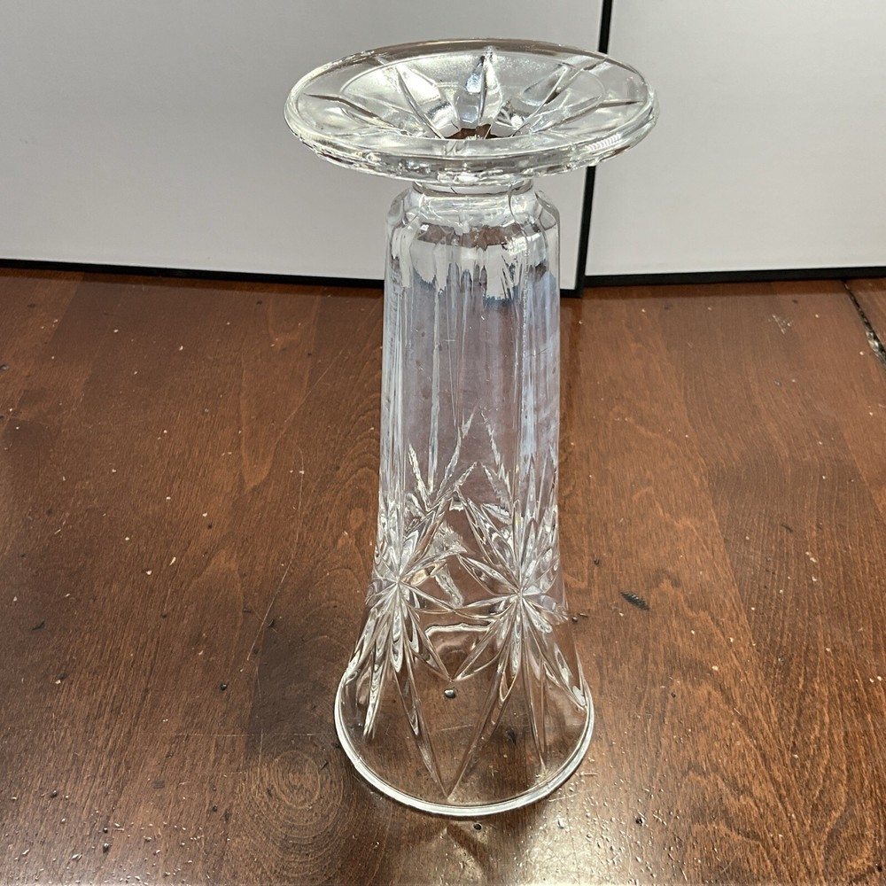 7” Cut Glass Bud Vase 3” Opening