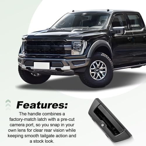 Tailgate Handle Kit with Backup Camera Hole Compatible with 2015-2017 F150