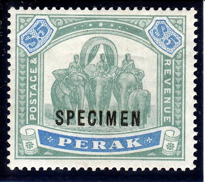 MALAYA PERAK  1895  SG 79  "SPECIMEN"   MLH*