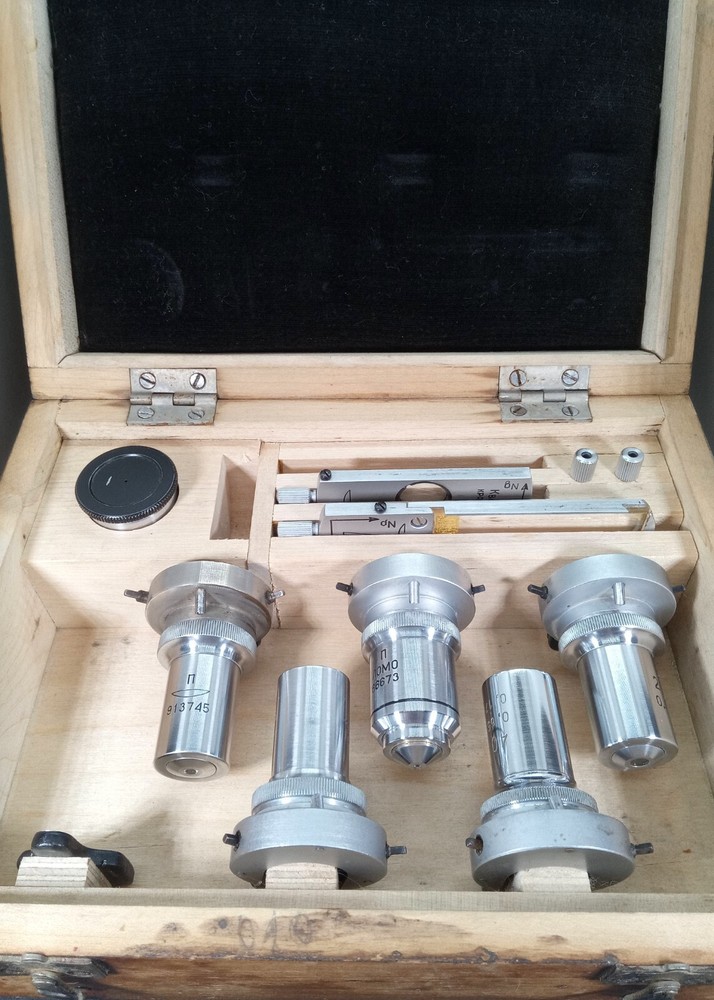 Set lenses lomo microscope Vintage USSR. Набор объективы ЛОМО запчасти микроскоп