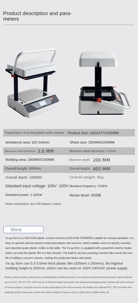 Manual Plastic Vacuum Forming Machine Small Blister Vacuum Forming Machine